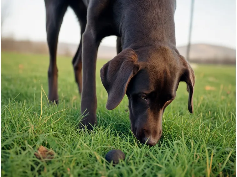 Un cane da tartufi all'opera