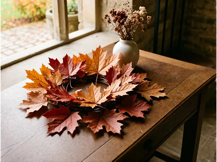 Foglie e fiori finti: quali scegliere per una tavolozza autunnale credibile