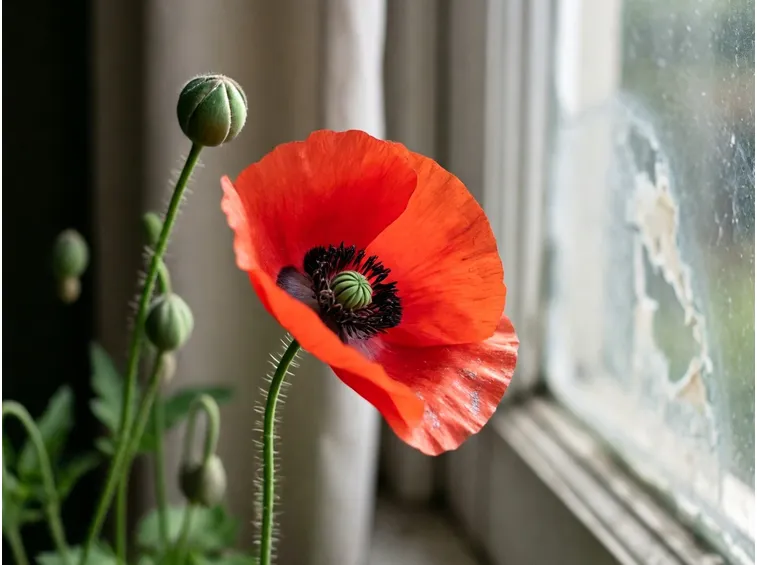 Fiore di papavero rosso