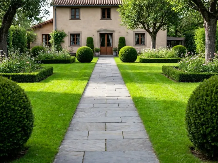 Vialetto con prato inglese