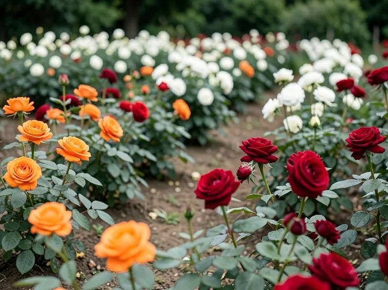 Varietà di rose di più colori