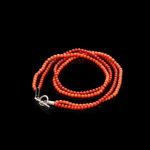 Bracciale "Andros". Corallo rosso, corallo antico di Sciacca e argento 925/1000