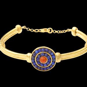 Bracciale "Echo" lapislazzuli, corallo, argento 925/1000