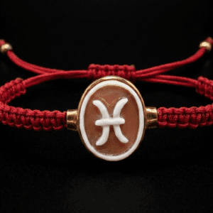Bracciale "Zoodiaco" cammeo inciso su conchiglia e argento 925/1000 dorato